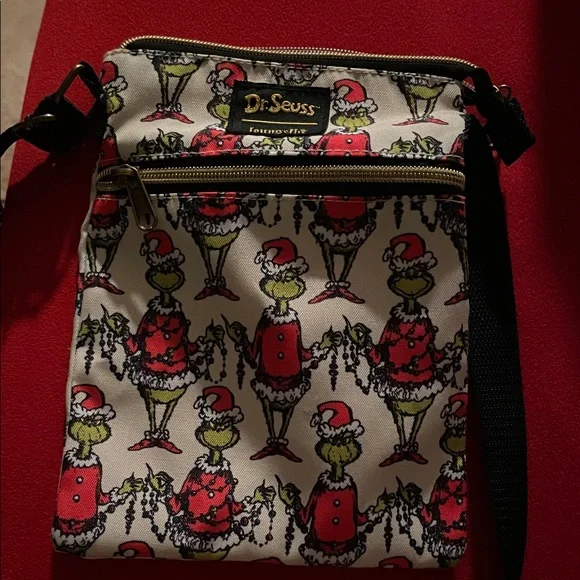 Dr. Seuss Grinch Crossbody Bag - Red, Black, and Green - Picture 1 of 4